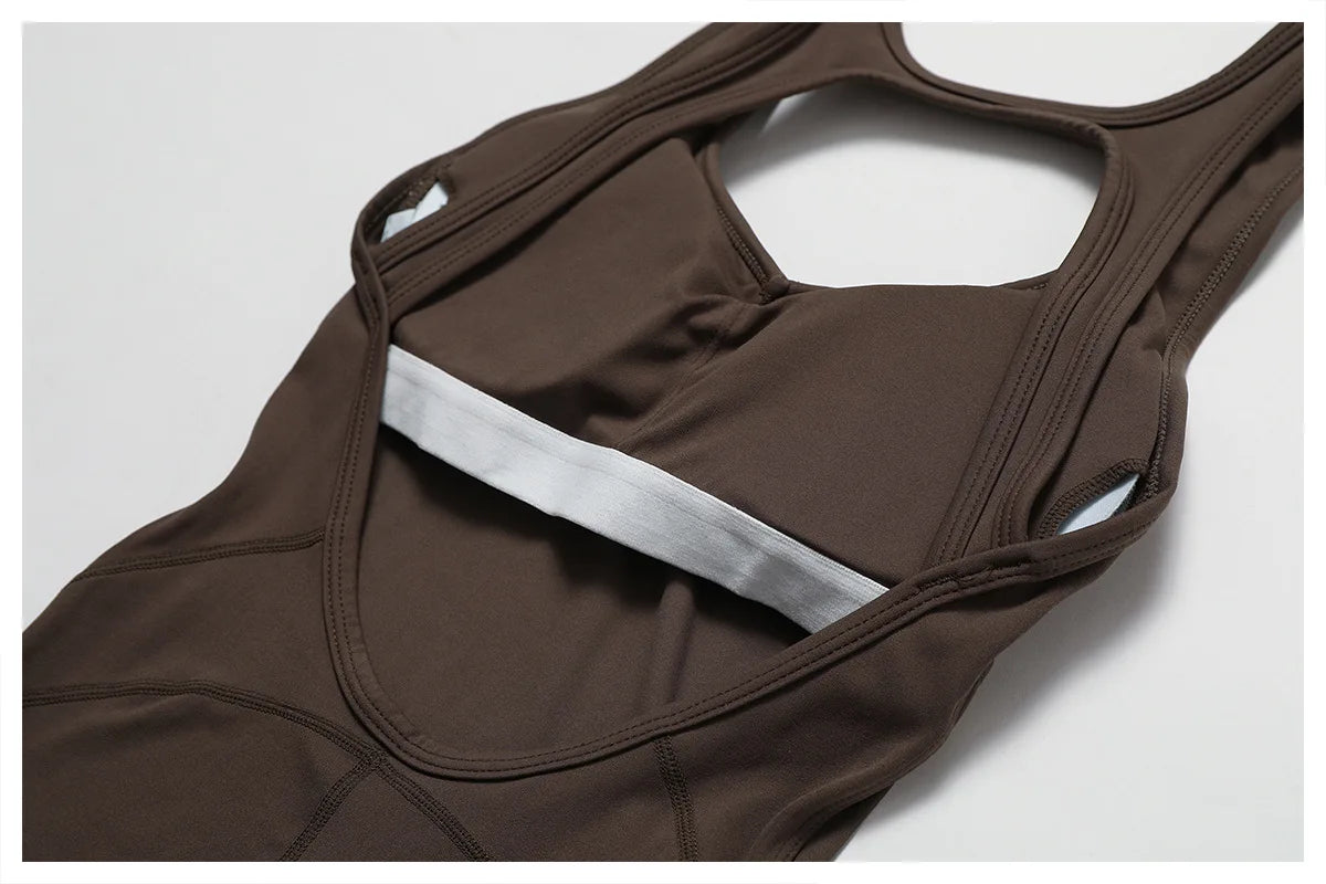 Macacão de Yoga Liso Levanta Glúteos Roupa Desportiva