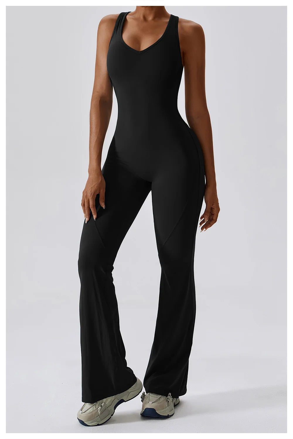 Macacão de Yoga Liso Levanta Glúteos Roupa Desportiva