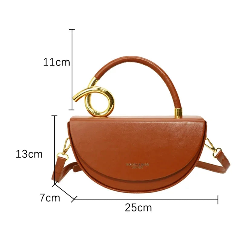 Bolsa de Ombro Elegante — Estilo Retro Europeu e Americano
