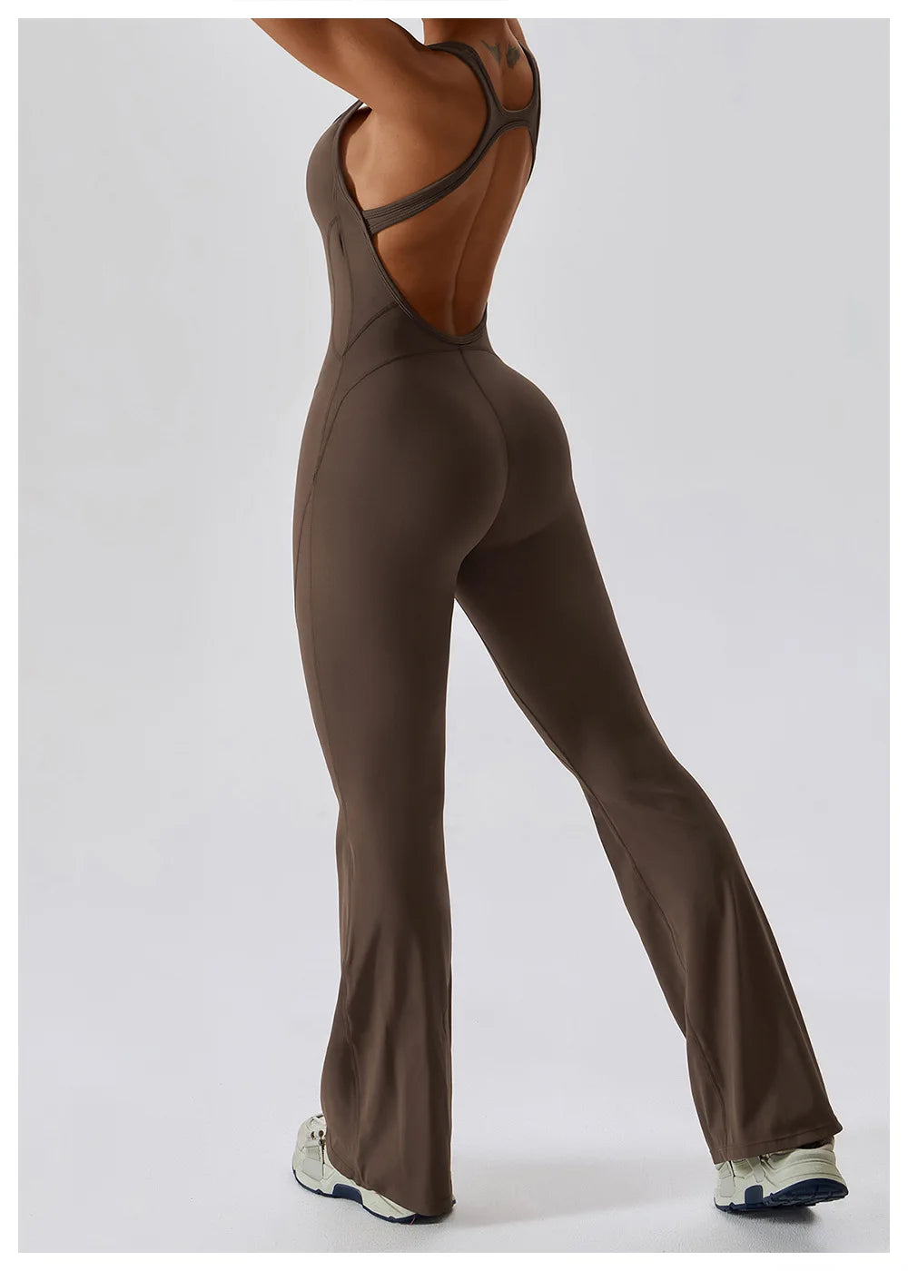 Macacão de Yoga Liso Levanta Glúteos Roupa Desportiva