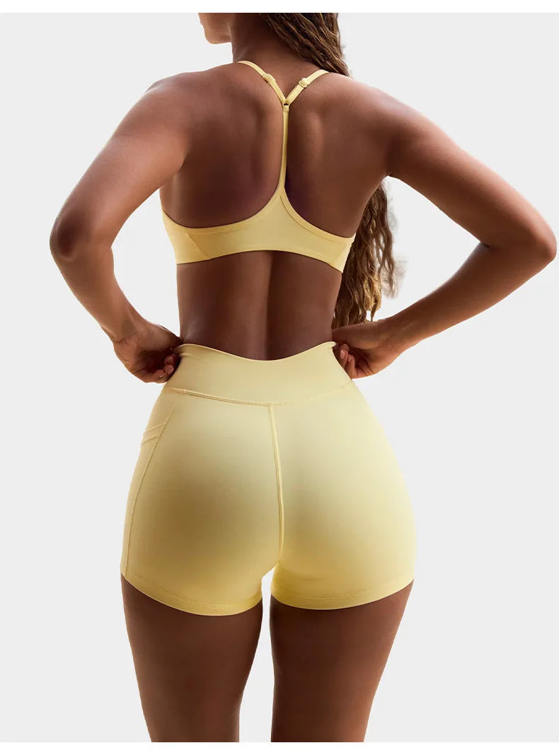 Conjunto de Yoga 2 Peças, Roupa Desportiva , Top e Short