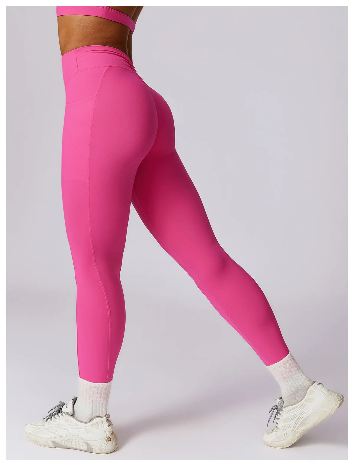 Conjunto de 2 Peças para Ginásio, Sem Costas, com Leggings de Corrida, Top de Fitness