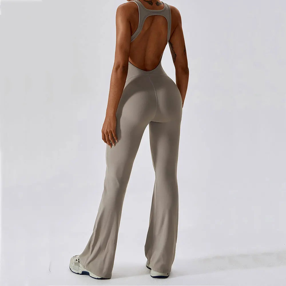 Macacão de Yoga Liso Levanta Glúteos Roupa Desportiva