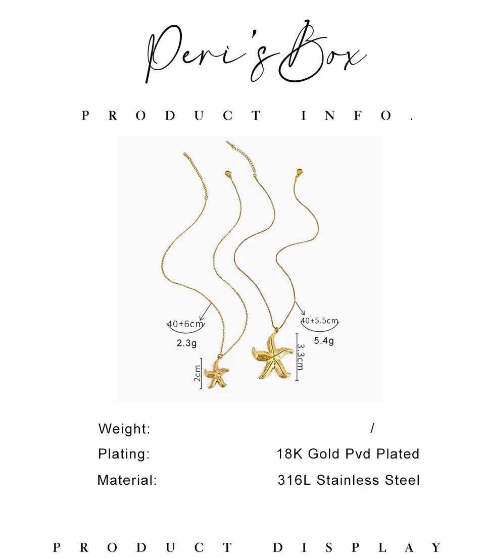 Colar com Pingentes de Estrela-do-mar Dourado