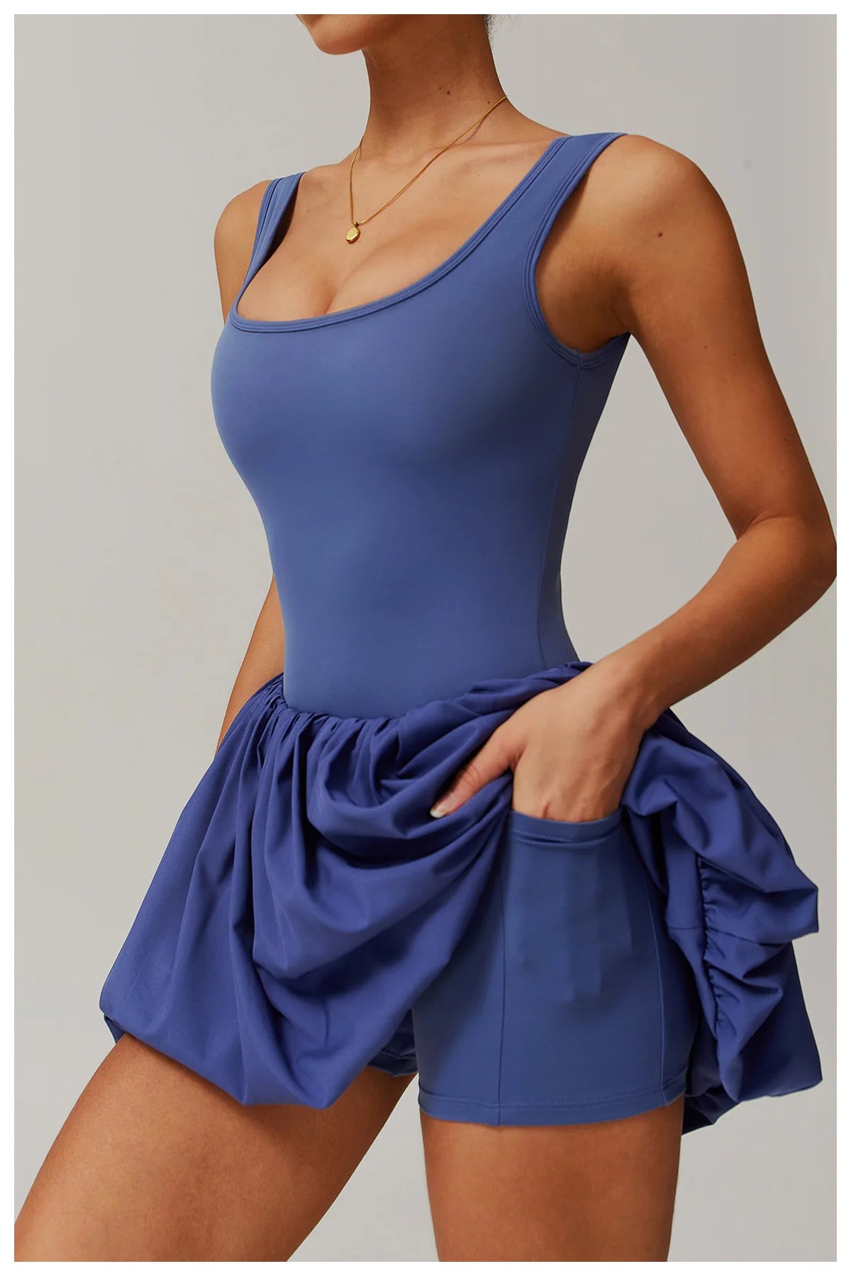 Vestido Macacão Feminino Sexy de Yoga Anti-Reflexo Desportivo