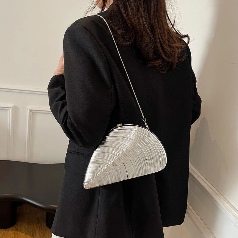Bolsa de Mão em Forma de Concha Acrílica Bolsa