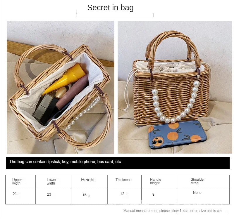 Bolsas de palha para mulher de verão