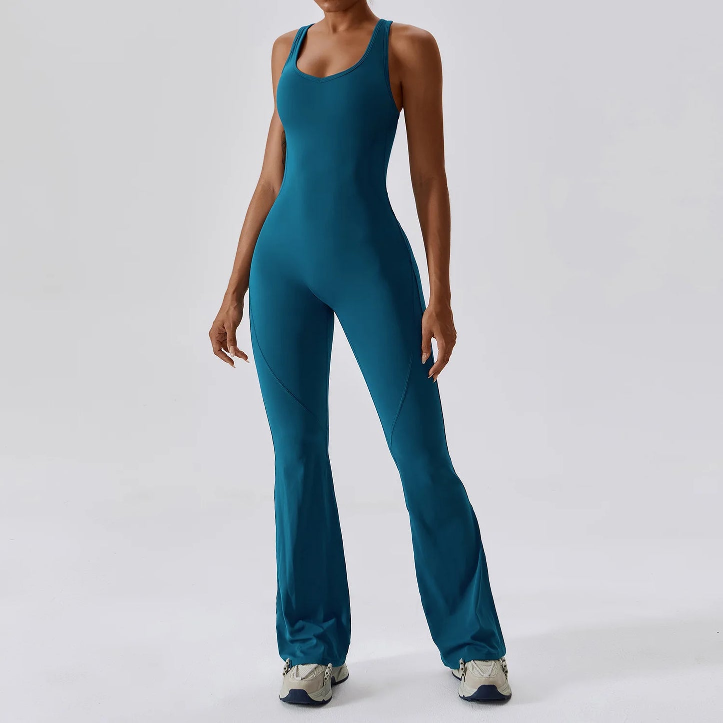Macacão de Yoga Liso Levanta Glúteos Roupa Desportiva