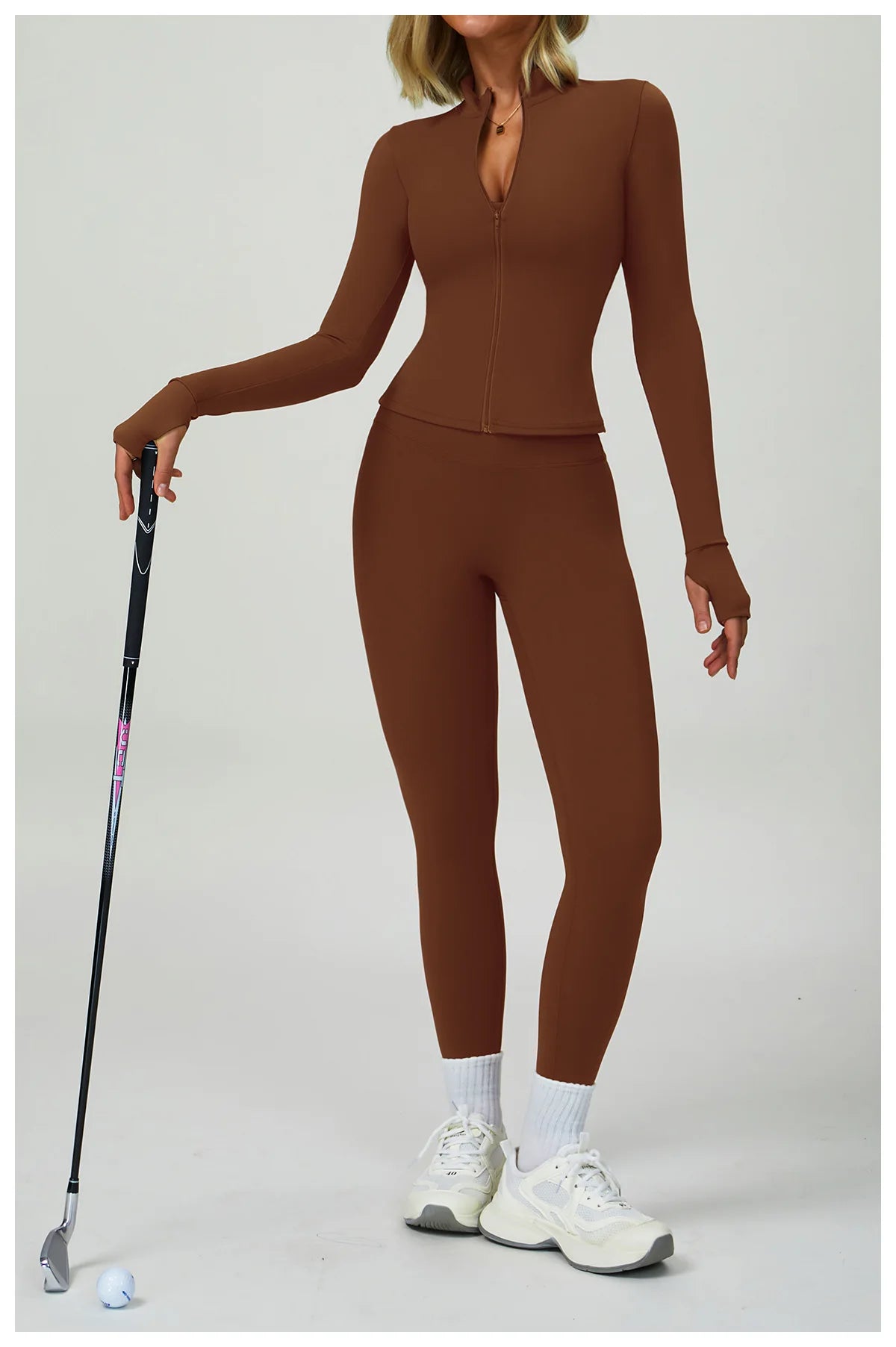 Conjunto de Yoga 2-3 Peças — Leggings ou Calções de Cintura Alta