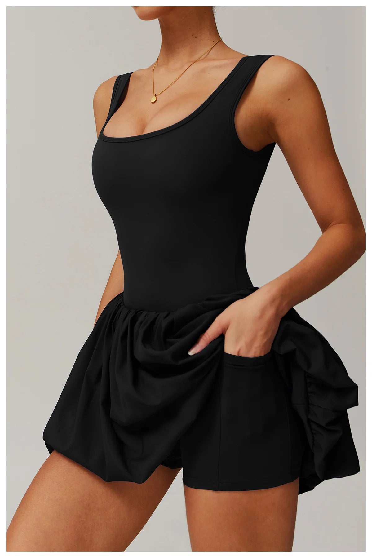 Vestido Macacão Feminino Sexy de Yoga Anti-Reflexo Desportivo