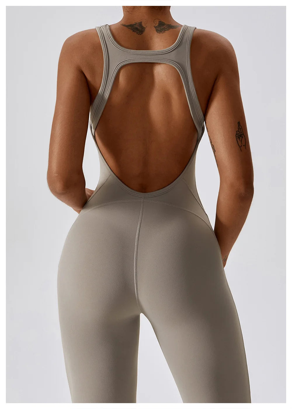 Macacão de Yoga Liso Levanta Glúteos Roupa Desportiva