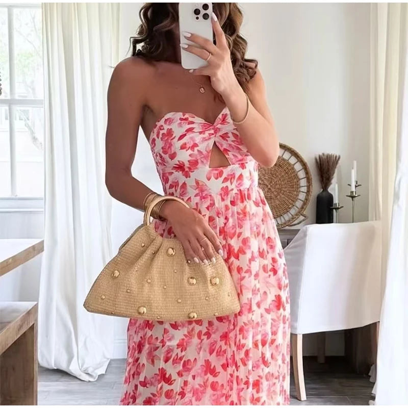 Mala em Palha, com Missangas Elegante e Asa Redonda