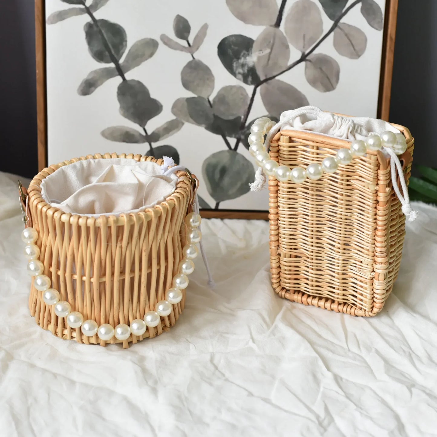 Bolsas de palha para mulher de verão