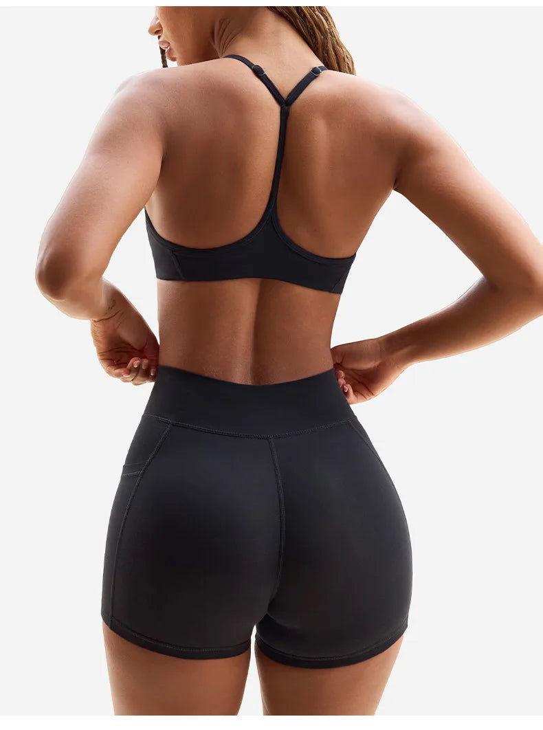 Conjunto de Yoga 2 Peças, Roupa Desportiva , Top e Short