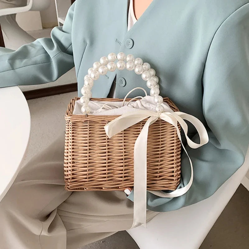 Bolsas de palha para mulher de verão