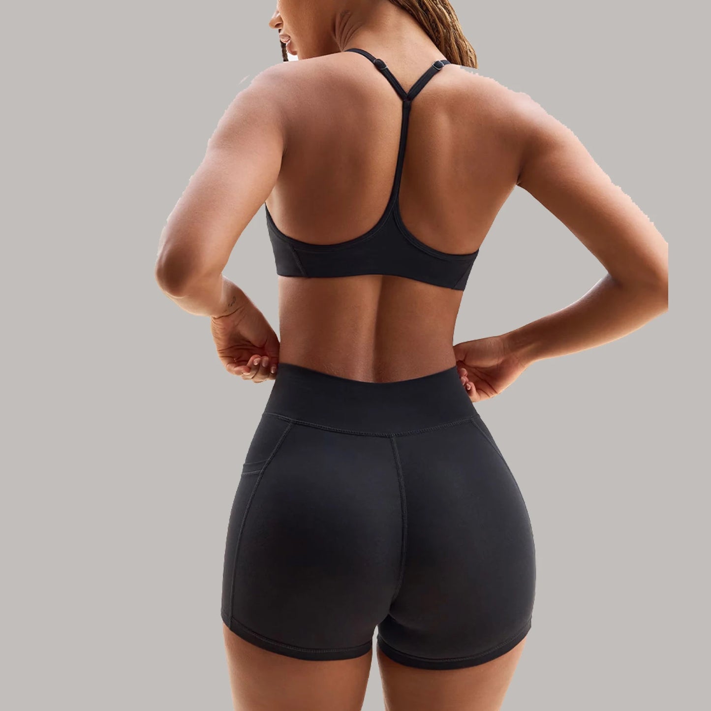 Conjunto de Yoga 2 Peças, Roupa Desportiva , Top e Short