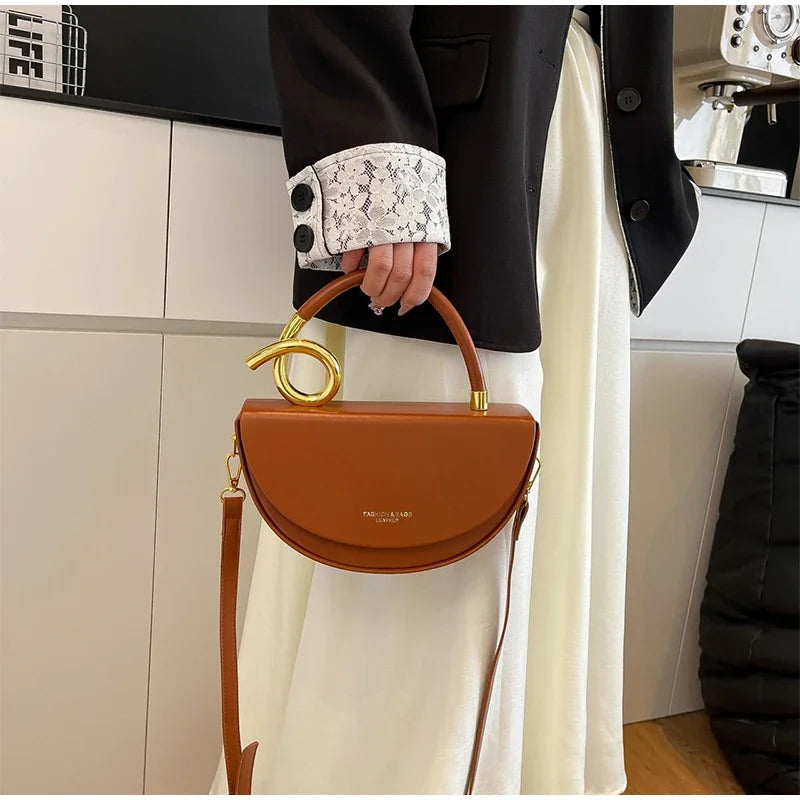 Bolsa de Ombro Elegante — Estilo Retro Europeu e Americano