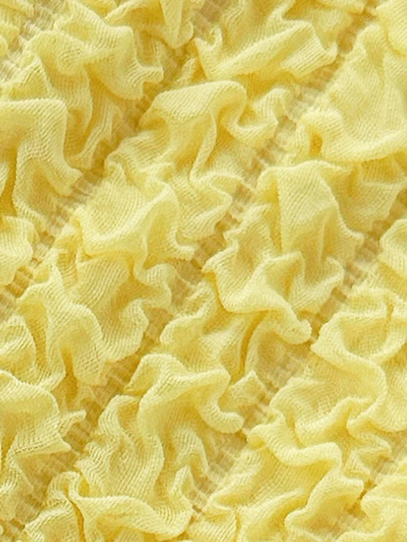 Conjunto de Biquíni Amarelo Sexy com Micro Flores 3D