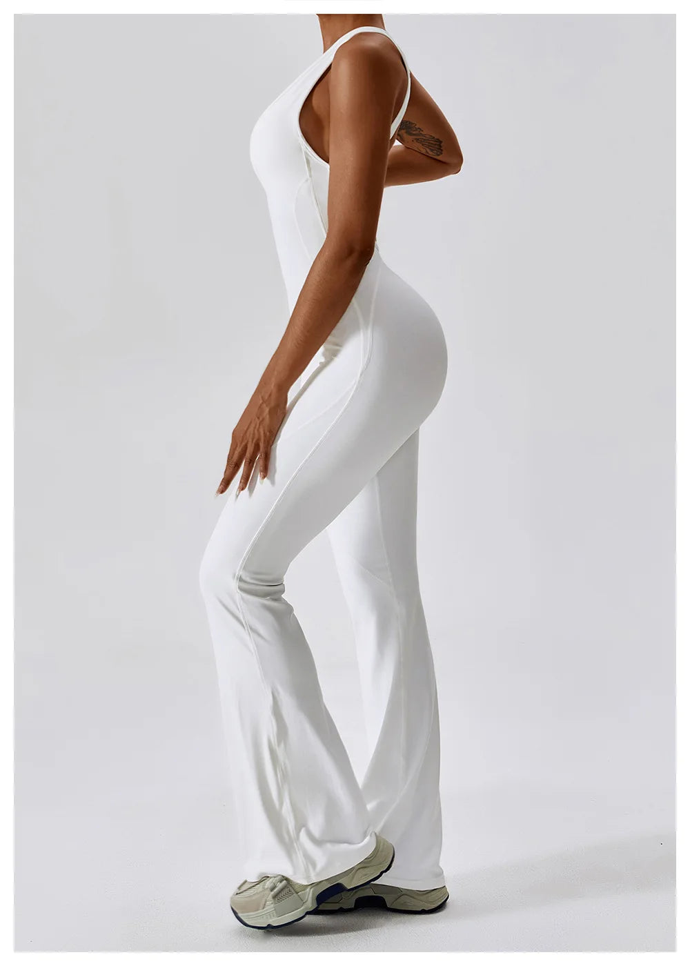 Macacão de Yoga Liso Levanta Glúteos Roupa Desportiva