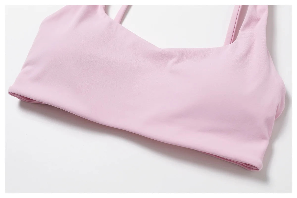 Fato de Treino 2 Peças com Leggings de Ginásio, Top Curto de Manga Comprida