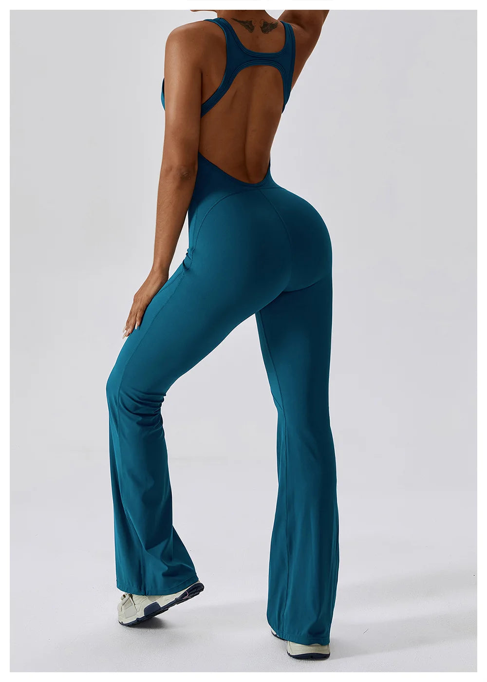 Macacão de Yoga Liso Levanta Glúteos Roupa Desportiva