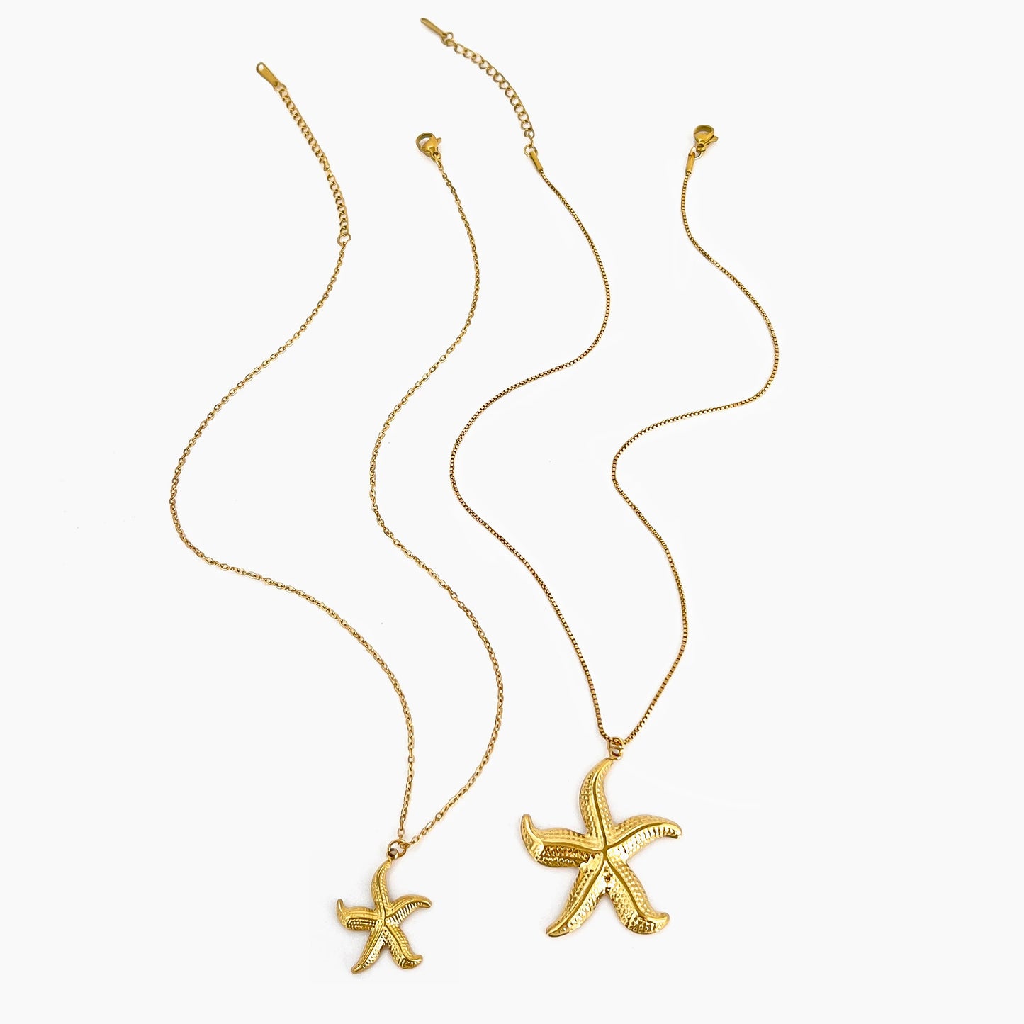 Colar com Pingentes de Estrela-do-mar Dourado