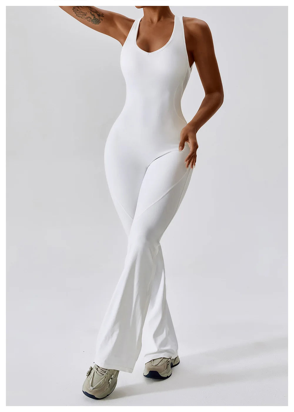 Macacão de Yoga Liso Levanta Glúteos Roupa Desportiva