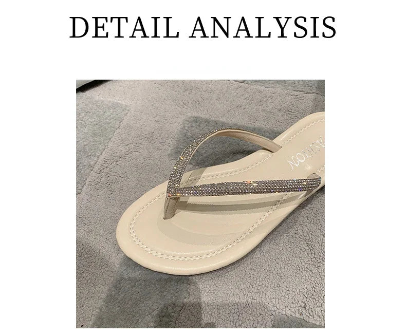 Chinelos com Strass, Confortáveis e Macios, Plano