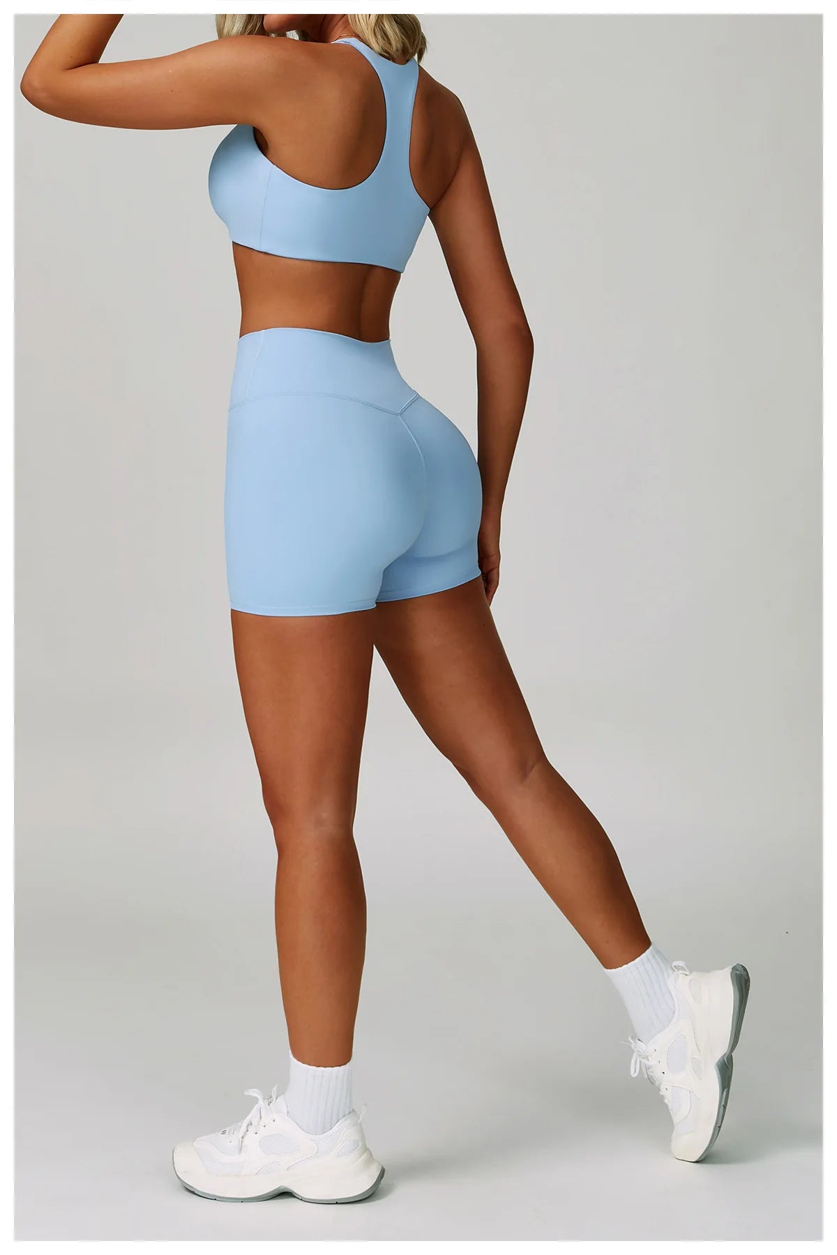 Conjunto de Yoga 2-3 Peças  — Leggings ou Calções de Cintura Alta