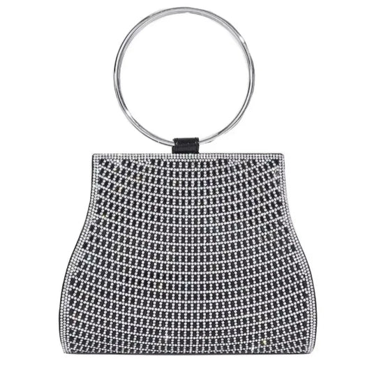Mala com Alça de Corrente, Bolsa de Ombro Brilhante