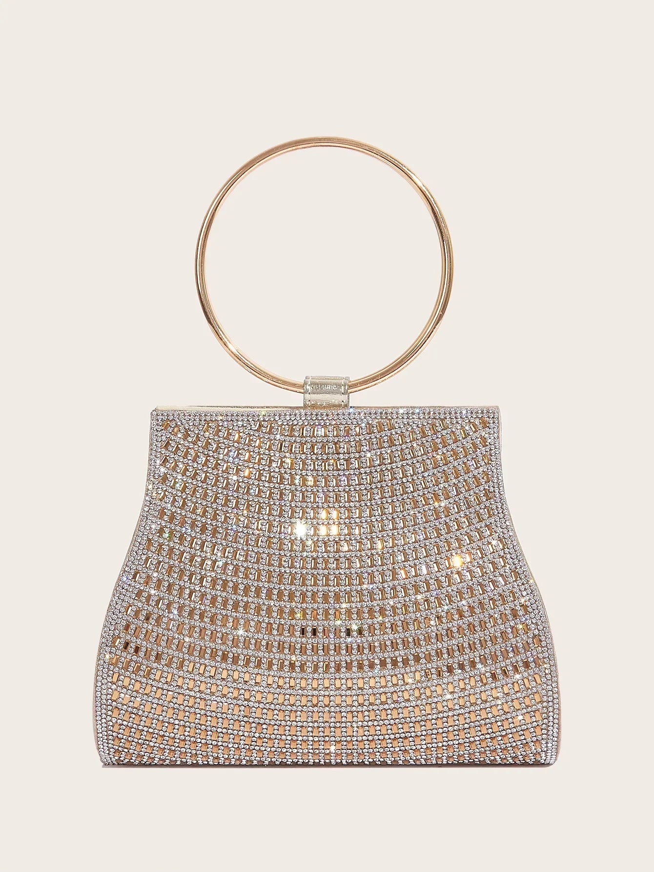 Mala com Alça de Corrente, Bolsa de Ombro Brilhante