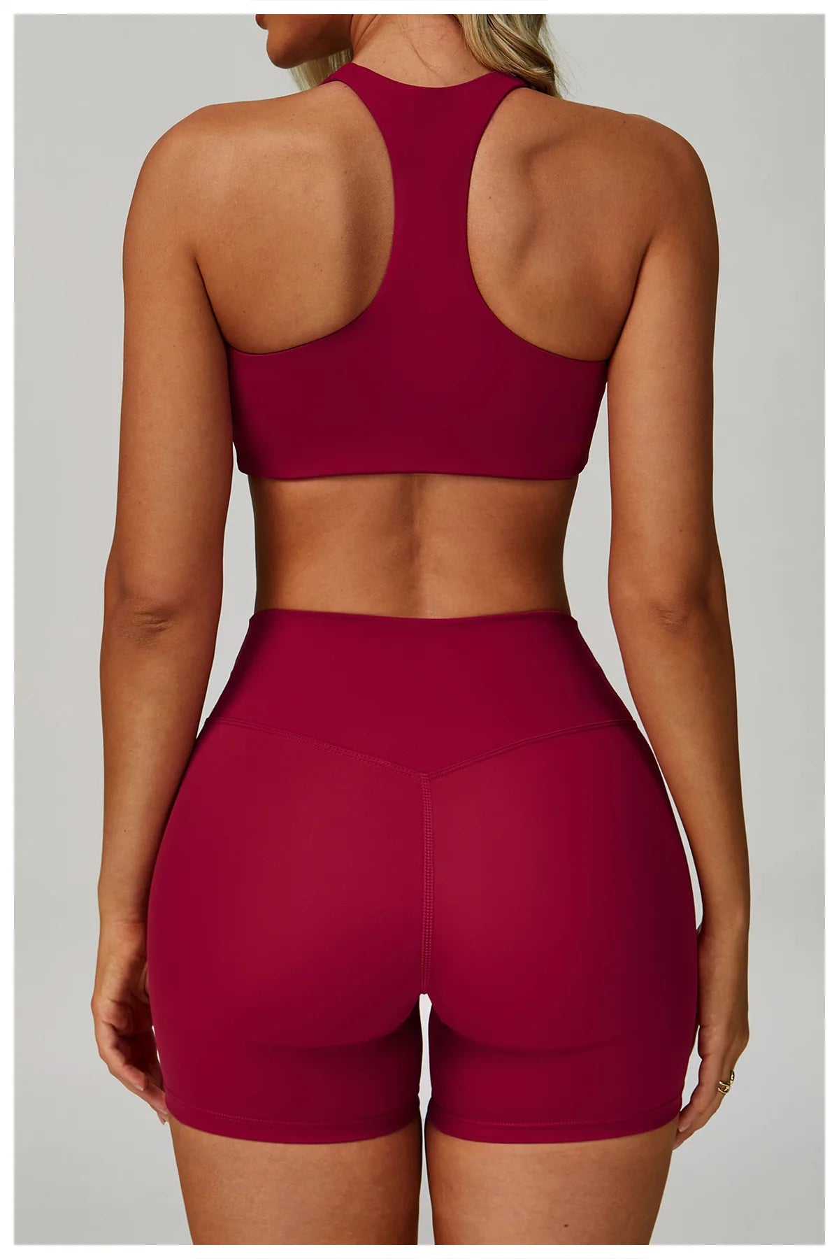 Conjunto de Yoga 2-3 Peças  — Leggings ou Calções de Cintura Alta