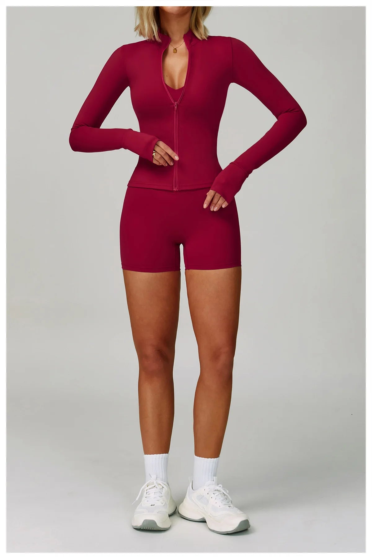 Conjunto de Yoga 2-3 Peças  — Leggings ou Calções de Cintura Alta