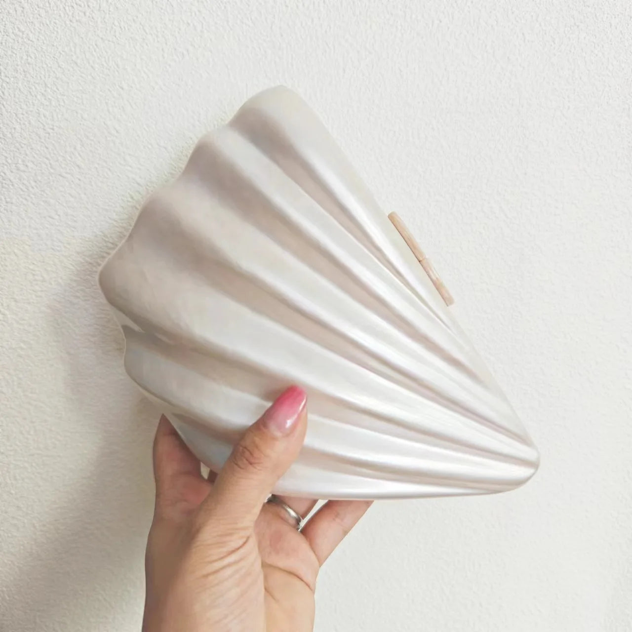 Bolsa de Acrílico Mármore Pérola Designer de Luxo