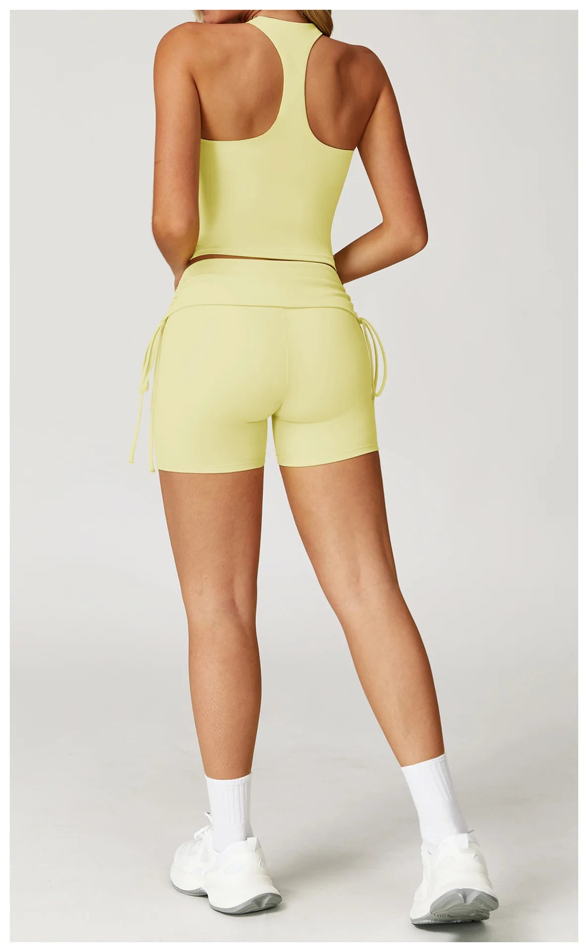 Conjunto de Yoga 2 Peças com Leggings de Cintura Alta, Sutiã Desportivo