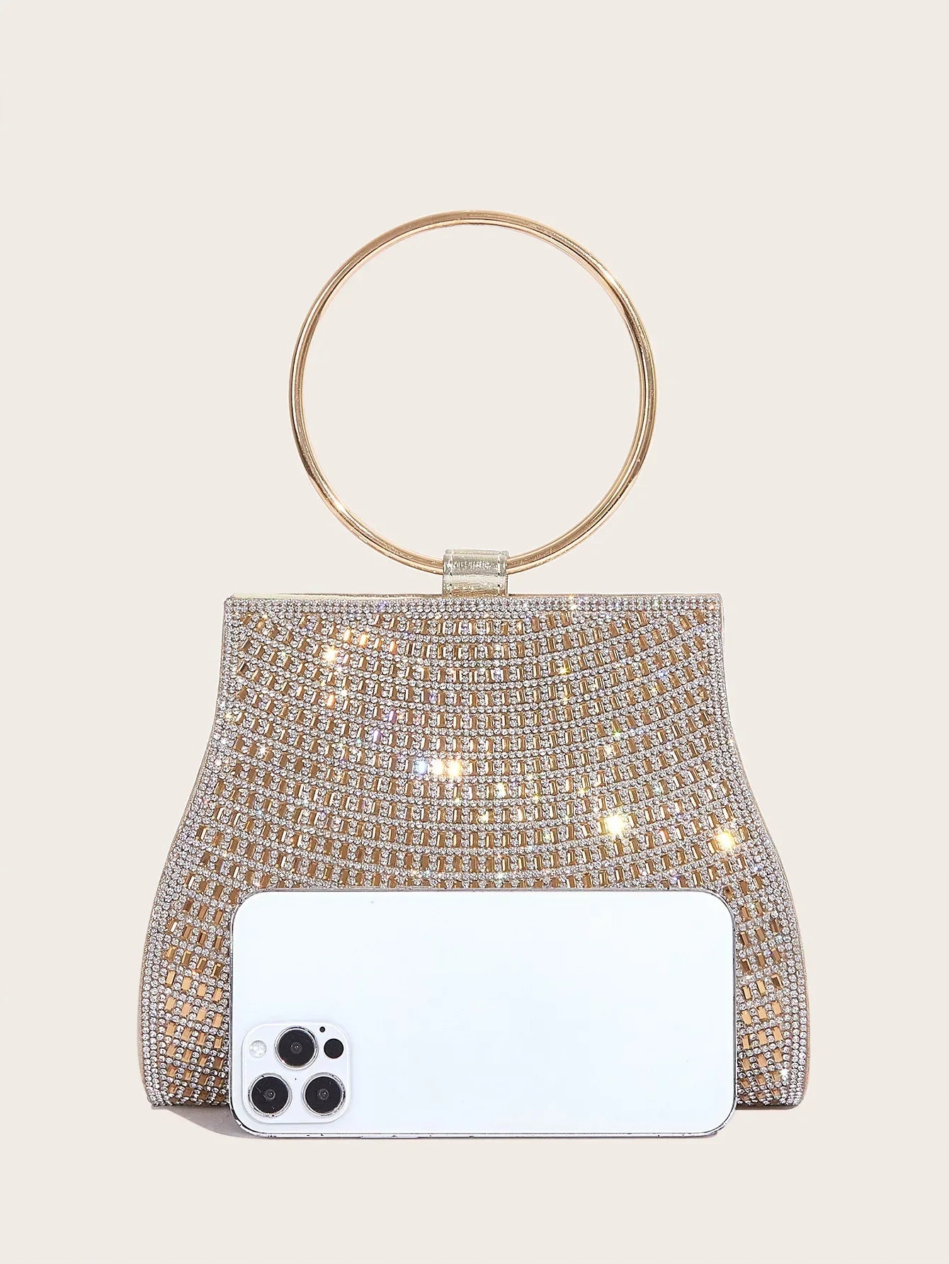 Mala com Alça de Corrente, Bolsa de Ombro Brilhante