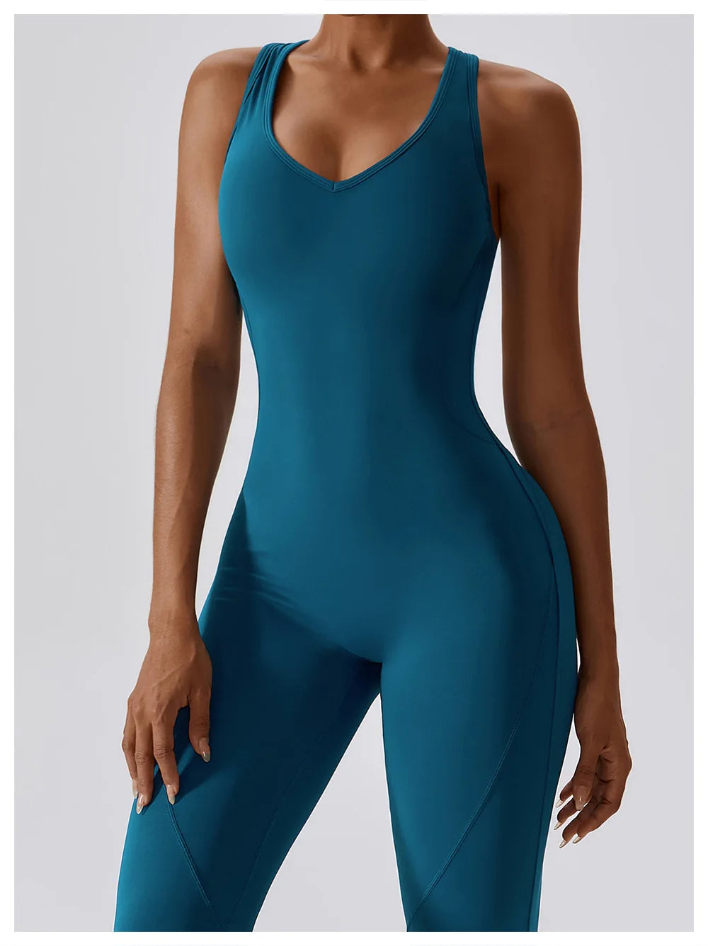 Macacão de Yoga Liso Levanta Glúteos Roupa Desportiva