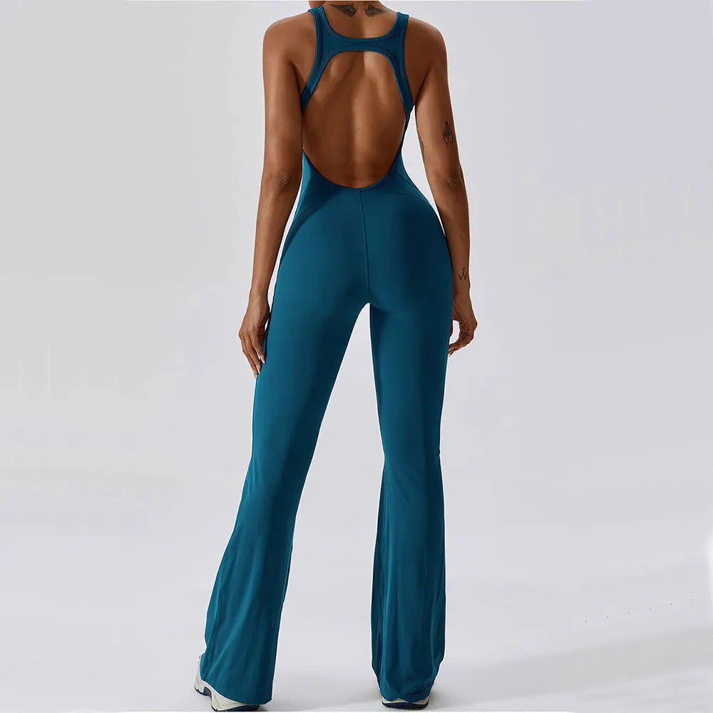 Macacão de Yoga Liso Levanta Glúteos Roupa Desportiva