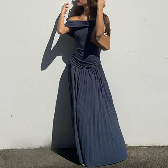 Vestido Liso, Elegante e Sexy, Ajuste Slim, Sem Alças (Strapless)