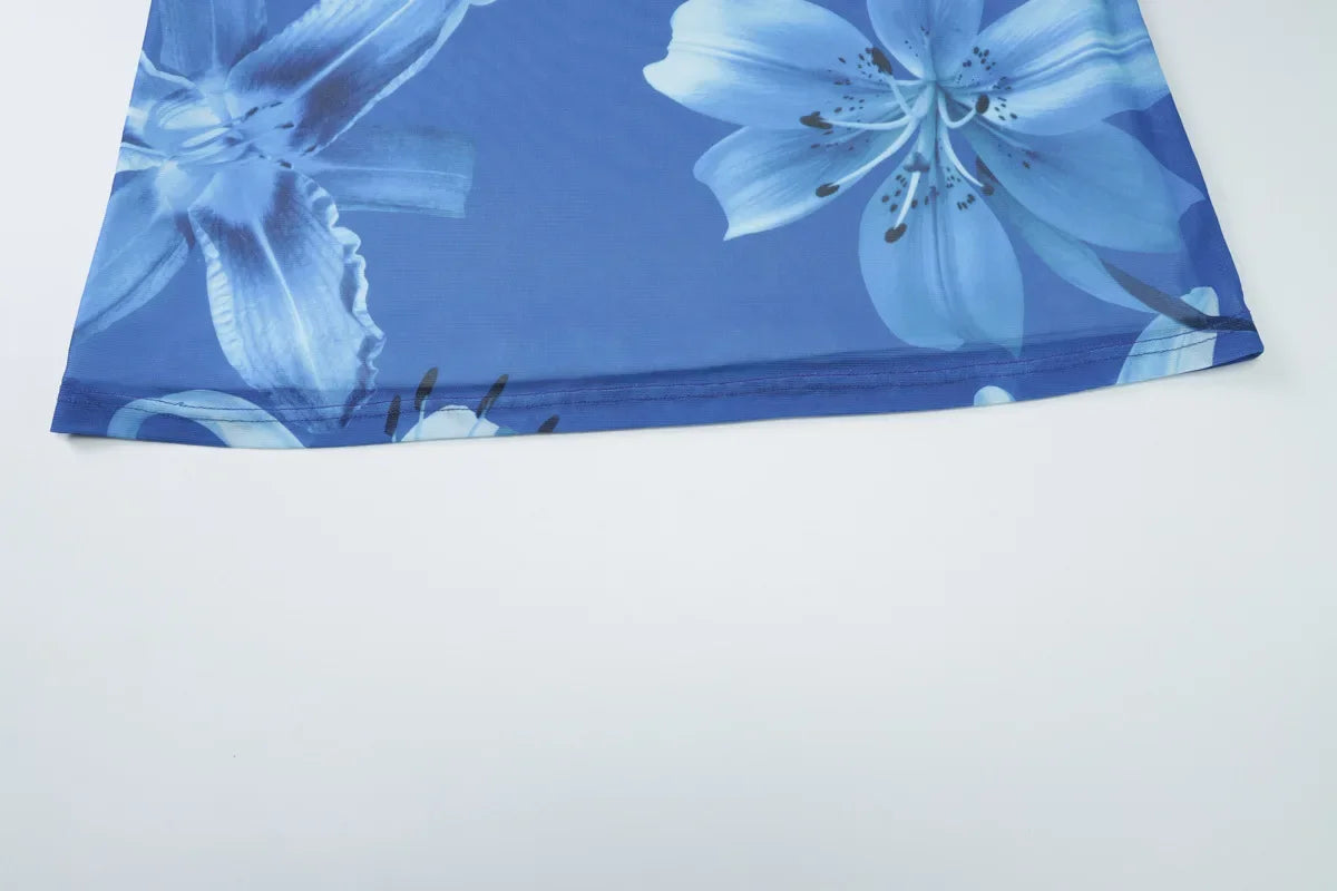 Vestido Longo, Justo ao Corpo, Elegante, Estampa Floral, Sem Mangas, Decote em V, Sem Costas