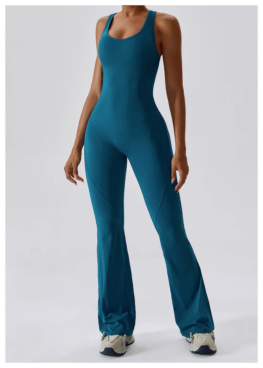 Macacão de Yoga Liso Levanta Glúteos Roupa Desportiva