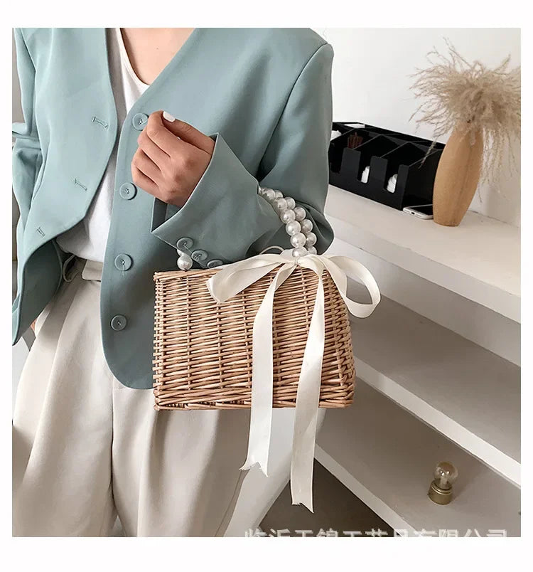 Bolsas de palha para mulher de verão