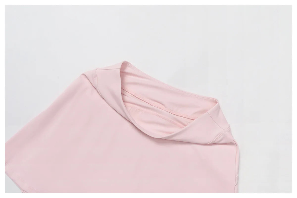 Conjunto de Yoga de 2 Peças com Saia-Shorts de Cintura Alta, para Ginásio
