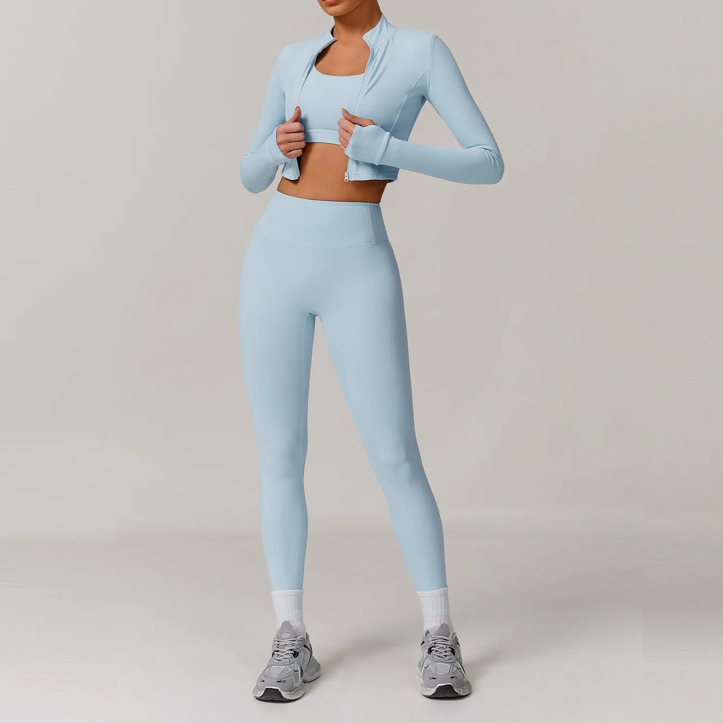 Fato de Treino 3 Peças Conjunto de Yoga
