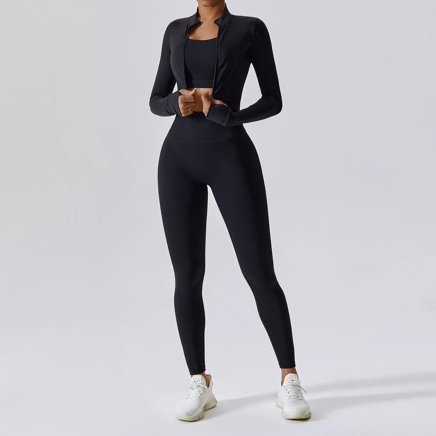 Fato de Treino 3 Peças Conjunto de Yoga