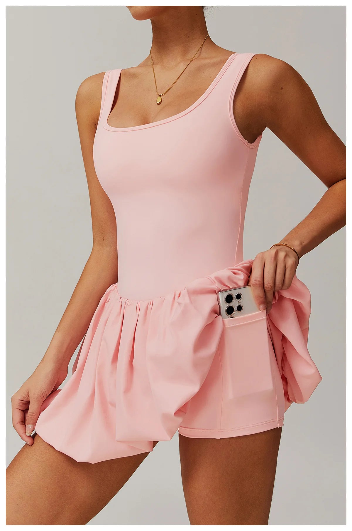 Vestido Macacão Feminino Sexy de Yoga Anti-Reflexo Desportivo