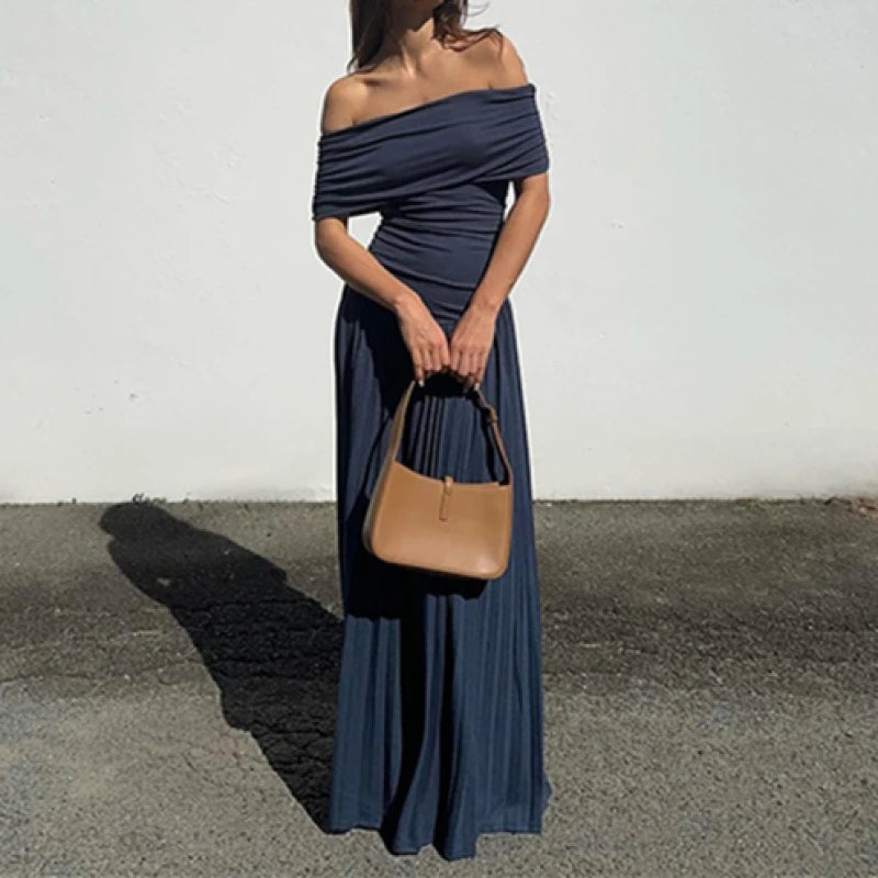 Vestido Liso, Elegante e Sexy, Ajuste Slim, Sem Alças (Strapless)