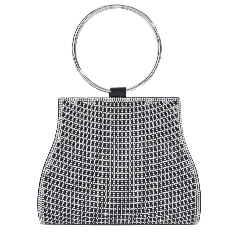 Mala com Alça de Corrente, Bolsa de Ombro Brilhante