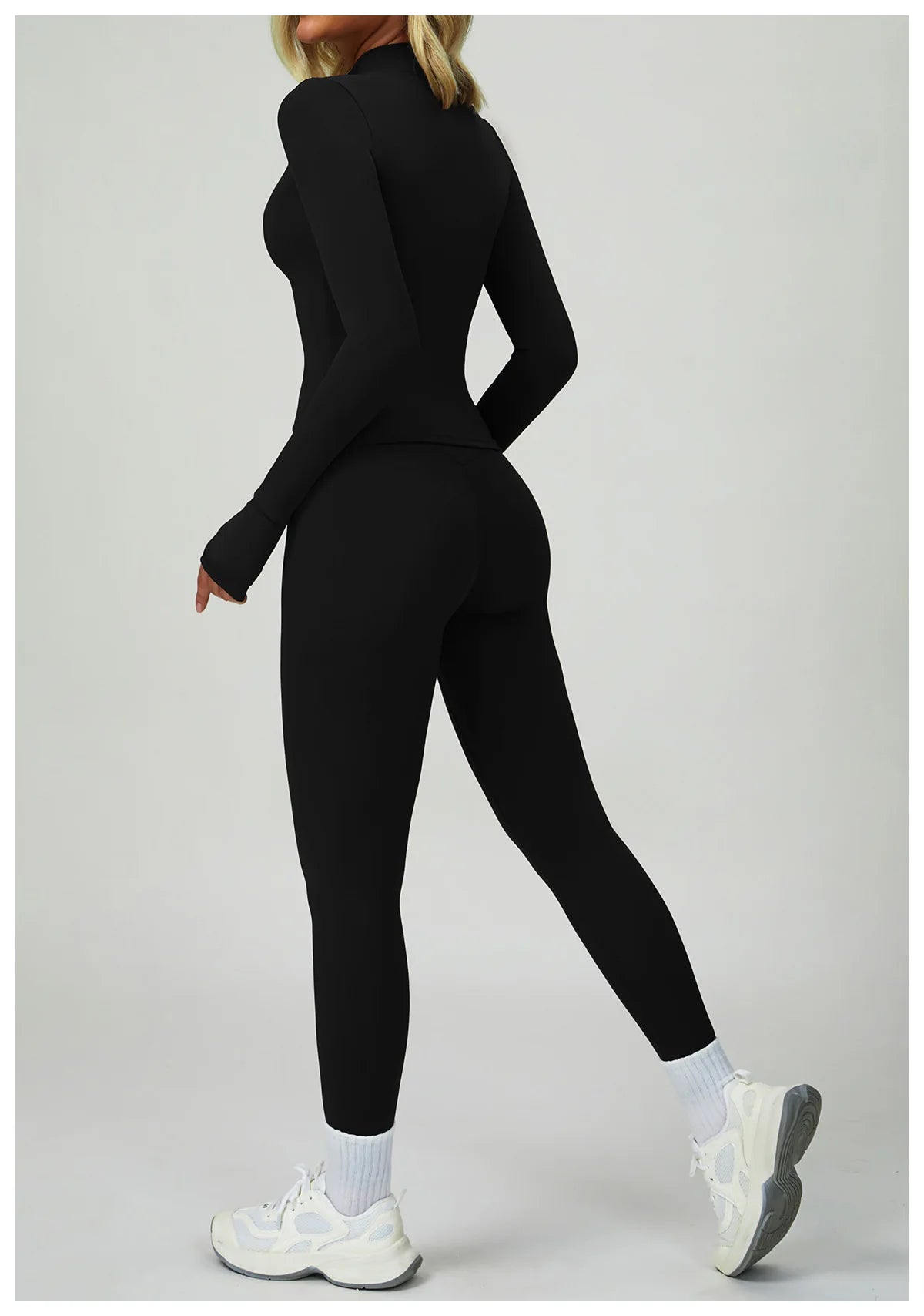 Conjunto de Yoga 2-3 Peças  — Leggings ou Calções de Cintura Alta