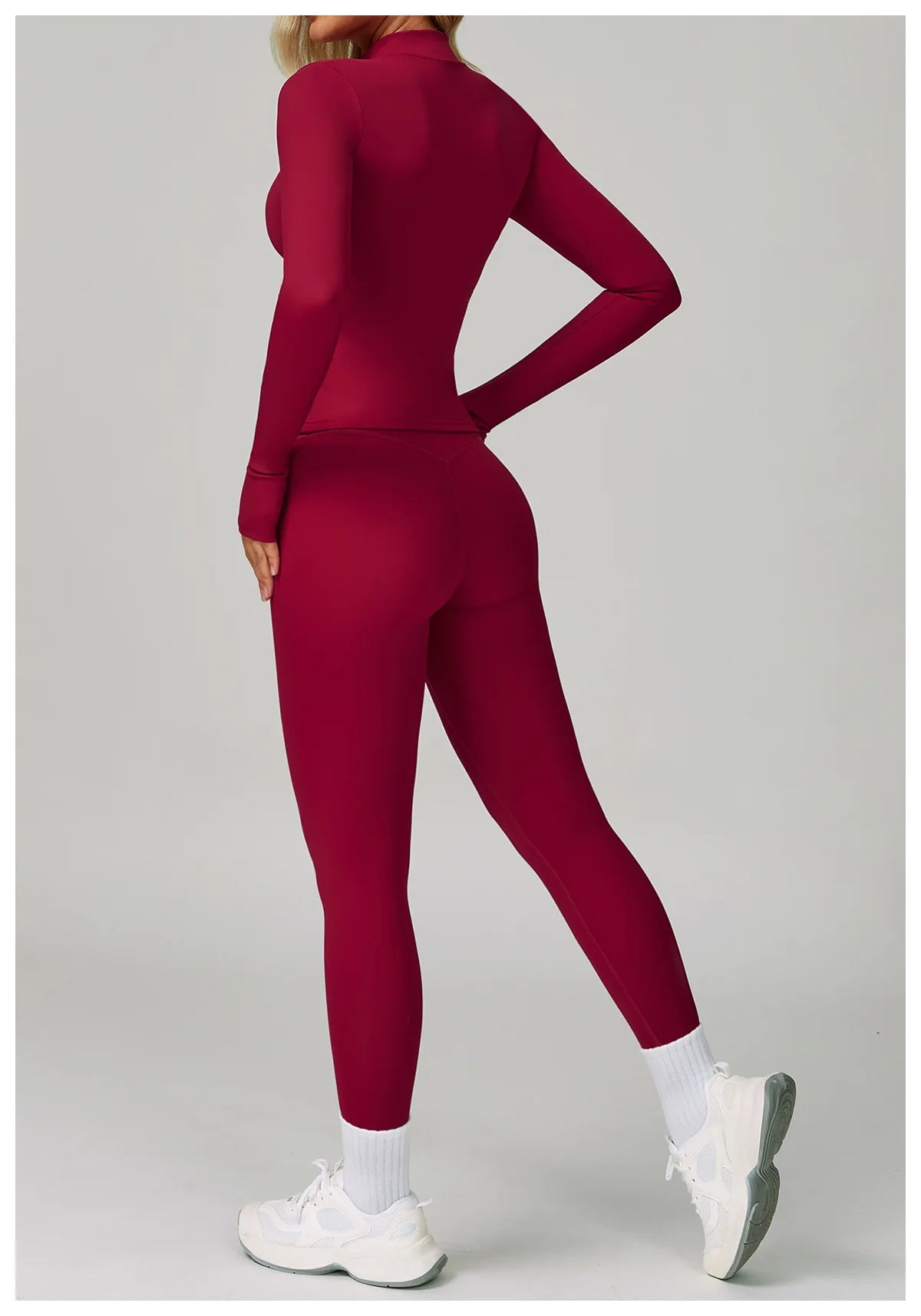 Conjunto de Yoga 2-3 Peças  — Leggings ou Calções de Cintura Alta